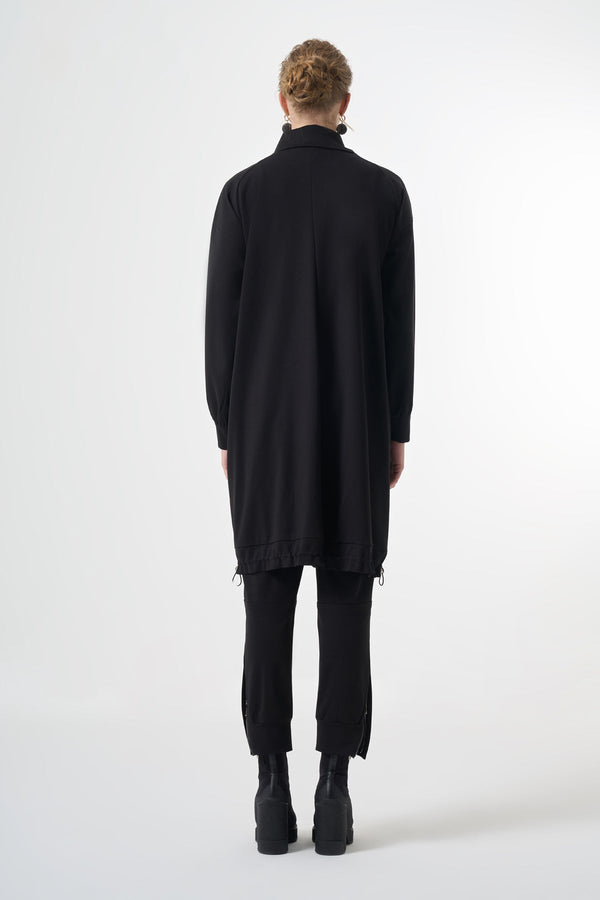 Modern Panelled Zip Midi Jacket