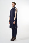 Modern Panelled Zip Midi Jacket