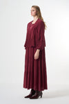 Silk flare skirt Plus size Dress with Jacket