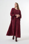 Silk flare skirt Plus size Dress with Jacket