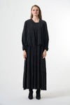 Silk flare skirt Plus size Dress with Jacket
