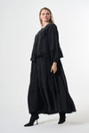 Silk flare skirt Plus size Dress with Jacket