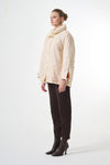 Oversized Quilted Jacket with Buttons
