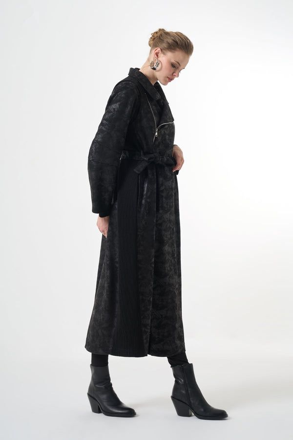 Suede Trench Coat
