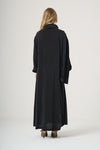 Pleated Maxi Abaya with Matching Scarf