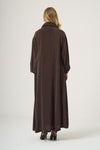 Pleated Maxi Abaya with Matching Scarf