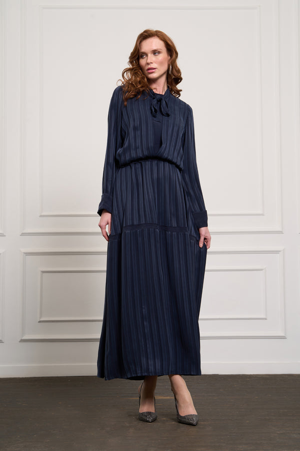 Striped Cupro Dress