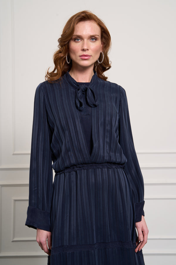 Striped Cupro Dress