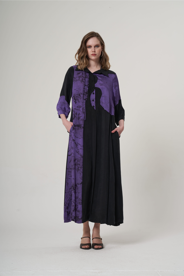 Asymatric plus size dress