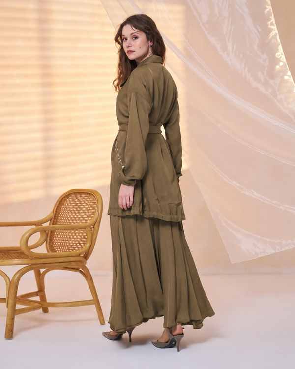 Elegant Belted Two-Piece Set