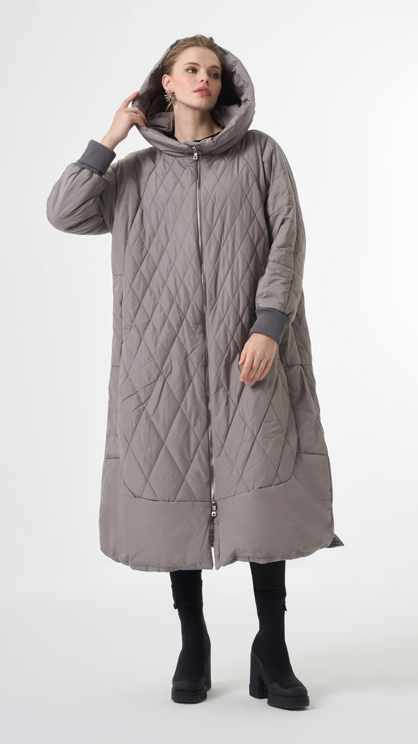 Plus Size Quilted Puffer Jacket