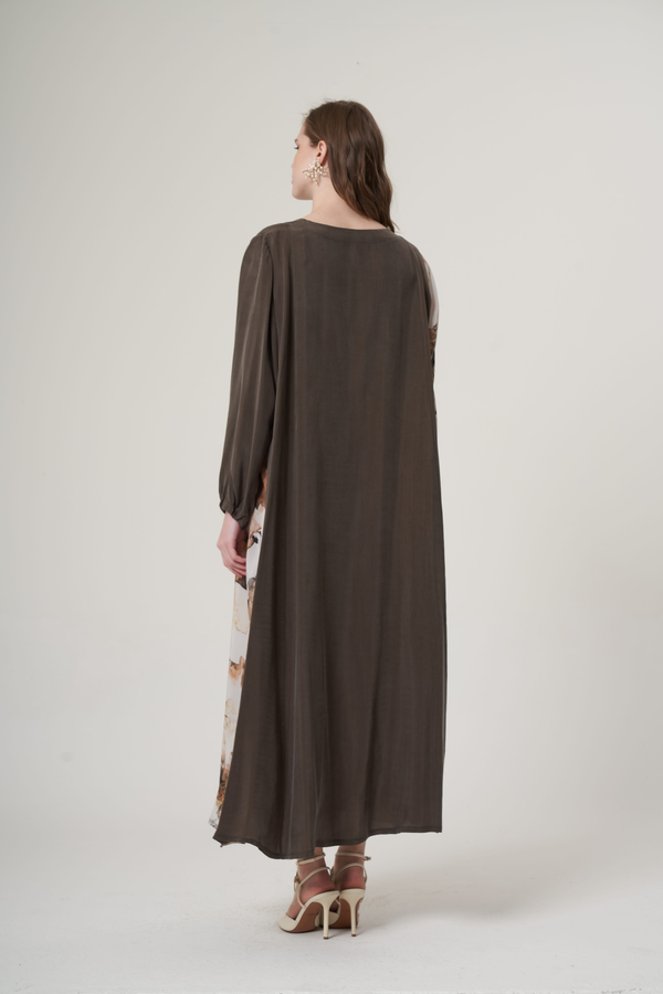 Khaki Plus-Size Maxi Dress