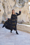 Brown Cupro Plus-Size Dress
