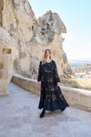 Brown Cupro Plus-Size Dress