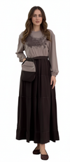 Black Silk-Poplin Maxi Dress