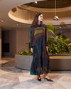 Red Cupro Plus-Size Maxi Dress