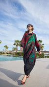 Abstract Patterned patchwork Maxi relaxed fit Dress