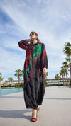 Abstract Patterned patchwork Maxi relaxed fit Dress