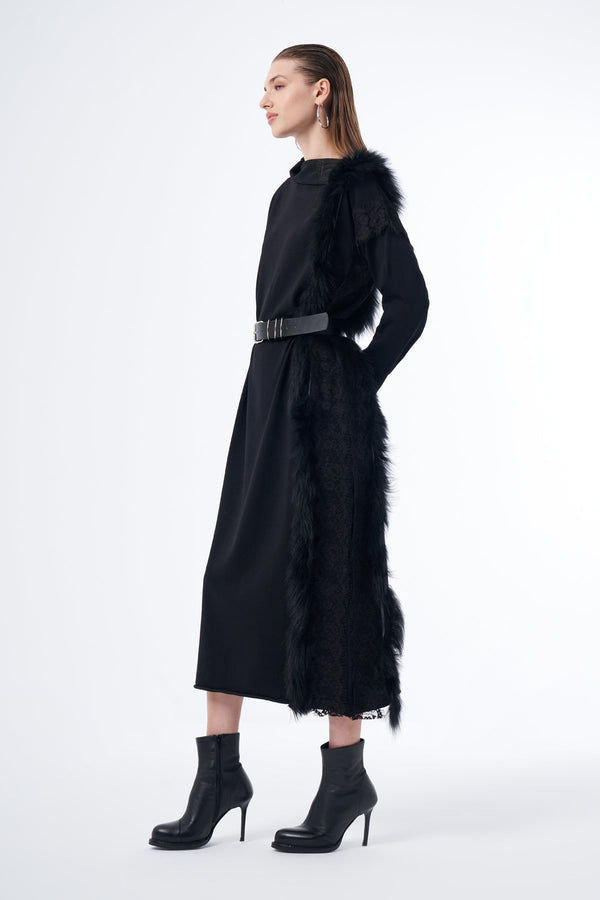 Fur Knit Wear Dress