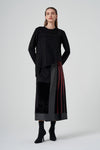 Skirt with Suede Trim