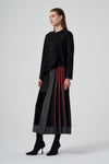 Skirt with Suede Trim