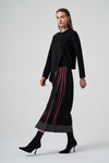 Skirt with Suede Trim