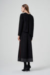 Skirt with Suede Trim