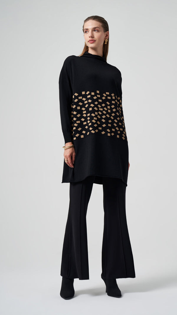 Geometric Motif Patterned Knitwear