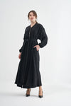 Textured Zip-Front Maxi Coat