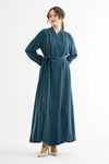 Belted Maxi Dress with Zipper Detail