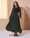 Patchwork Belted Maxi Dress