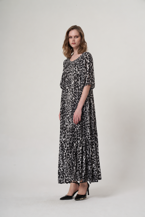 Plus Size Leopard Dress with Jacket