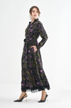 Botanical Print Silk Dress