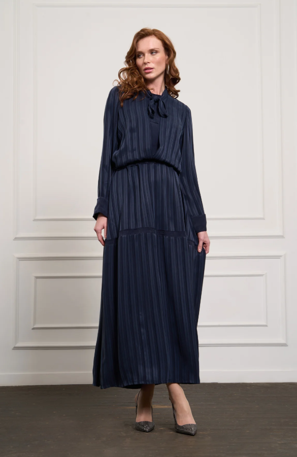 Striped Cupro Dress