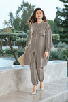 Zip-Front Long Tunic with Pocket Detail