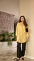 MissWhence 39017 Yellow cupro tunic official front full-length model image