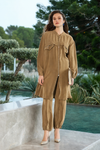 Zip-Front Long Tunic with Pocket Detail
