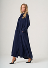Pleated Maxi Abaya with Matching Scarf