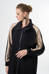 Modern Panelled Zip Midi Jacket
