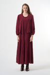 Silk flare skirt Plus size Dress with Jacket