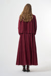 Silk flare skirt Plus size Dress with Jacket