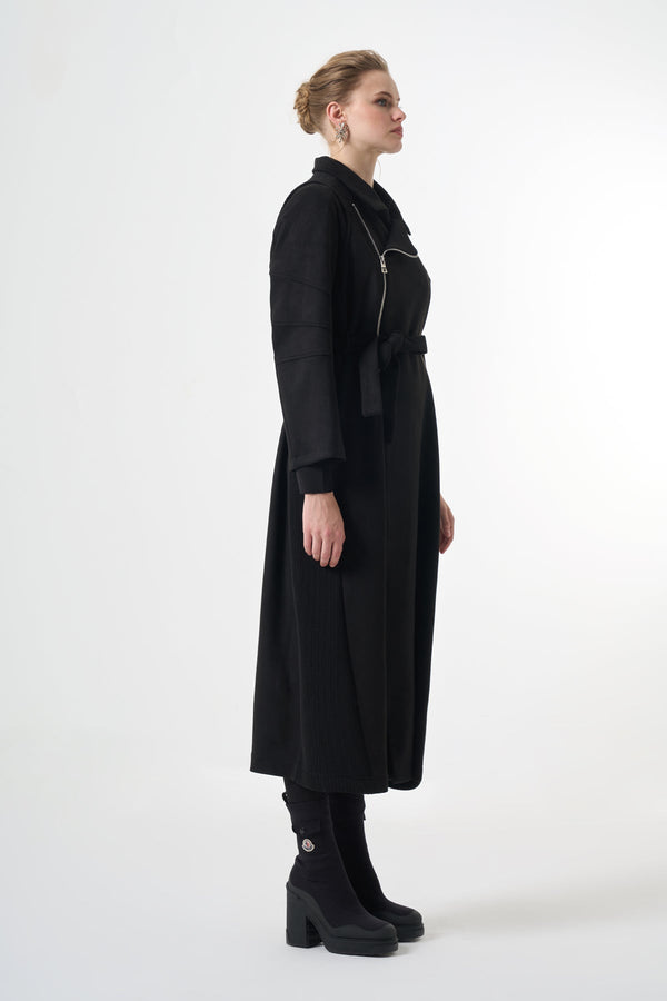 Suede Trench Coat