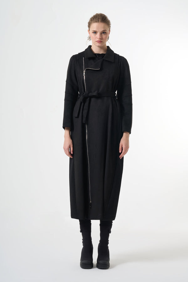 Suede Trench Coat