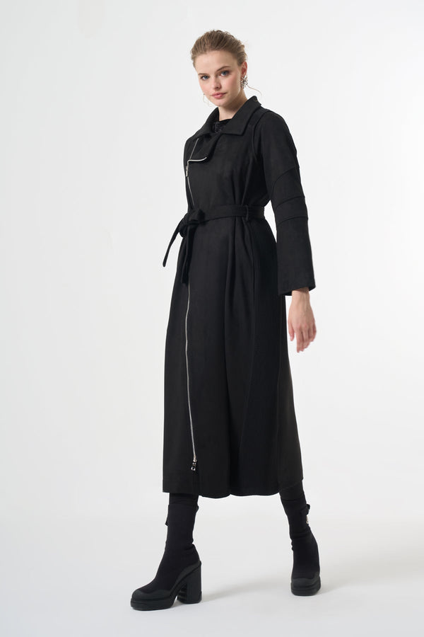 Suede Trench Coat