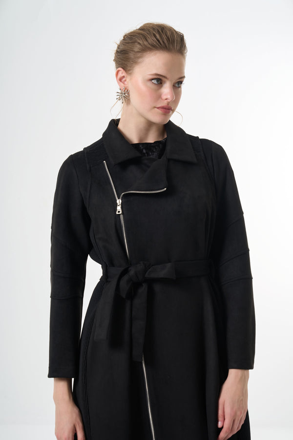 Suede Trench Coat
