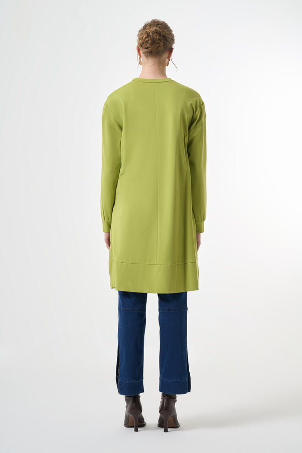 Side Zip-Detail Long Tunic