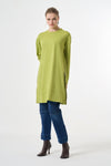 Side Zip-Detail Long Tunic