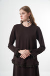 Guipure-Detail Blouse and Skirt Set