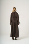 Belted Flowing Abaya with Matching Scarf