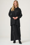 Draped Technical-Fabric Cupro Silk Tunic & Trouser Set